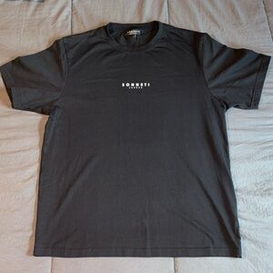 SONNETI LONDON Men's Black Logo Tee Size L